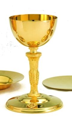 Gold Chalice With Scale Paten